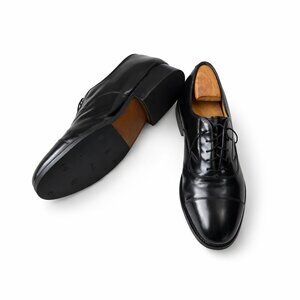 Johnson & Murphy Black Cap Toe Oxford Dress Shoes Leather